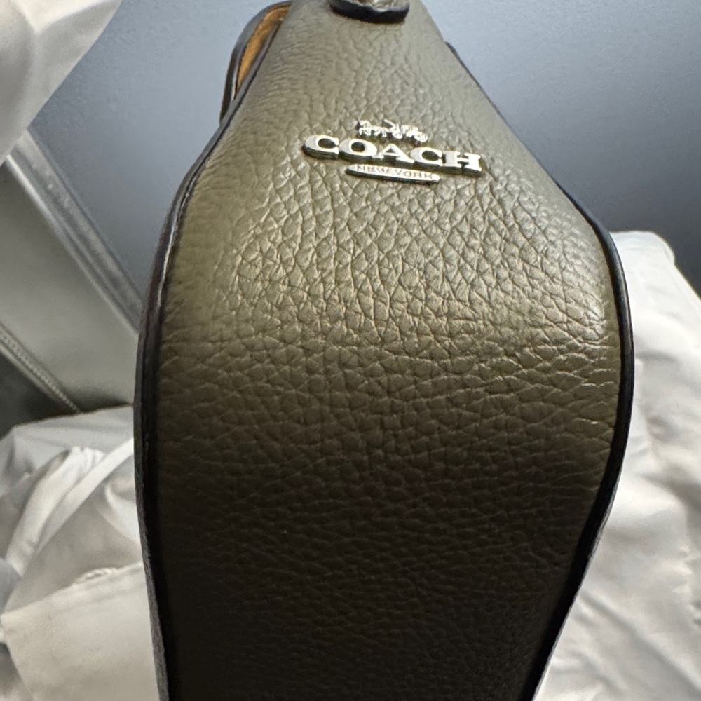 Coach MarkOlive Green Pebbled Leather Turnlock Top Handle Bag - Picture 7 of 12